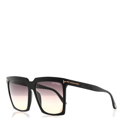 Tom Ford Acetate Sabrina Square Sunglasses TF764 Black 1 of 8
