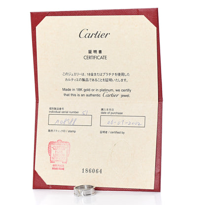 Cartier 18K White Gold 6.5mm C De Ring 51 5.75 6 of 6