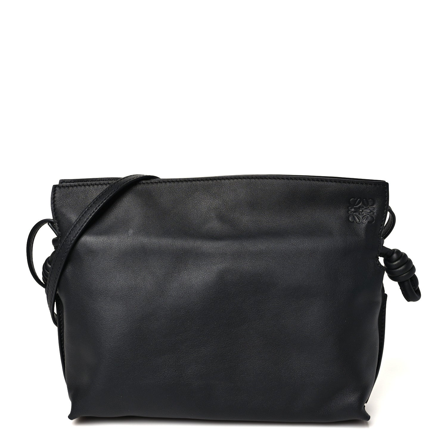Loewe Calfskin Mini Flamenco Knot Clutch Black 1 of 9