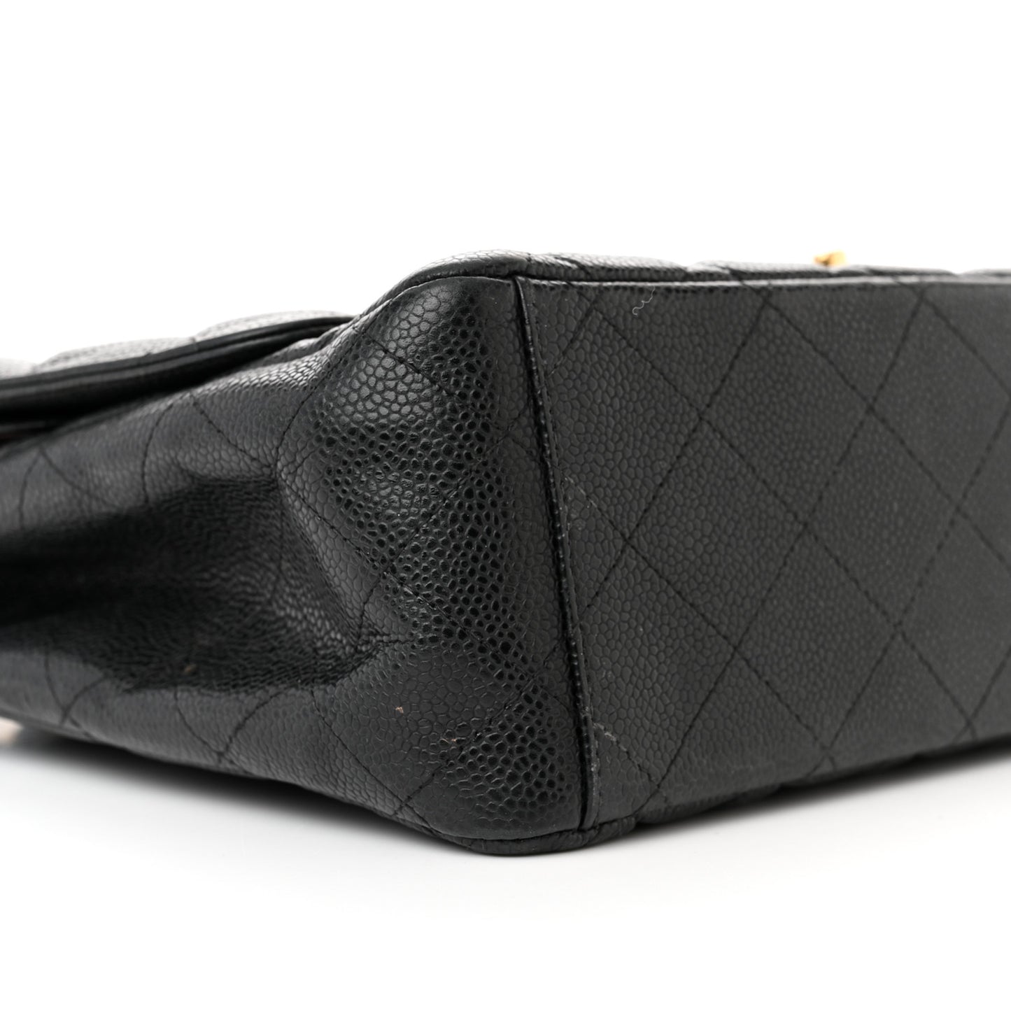 Caviar Quilted Maxi Double Flap Black