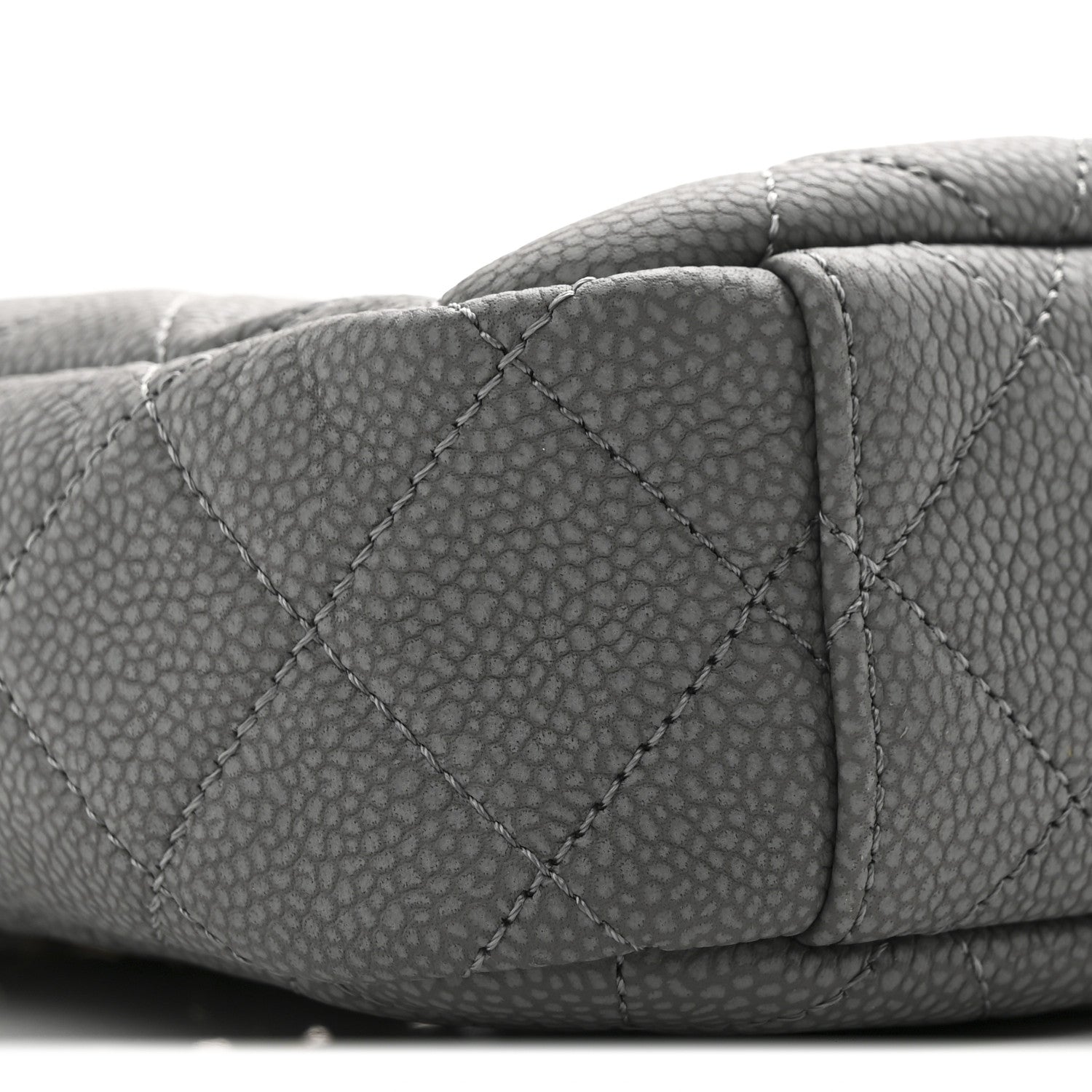 Chanel Iridescent Caviar Flat Quilted Small Coco Tassel Camera Case Grey 9 of 10