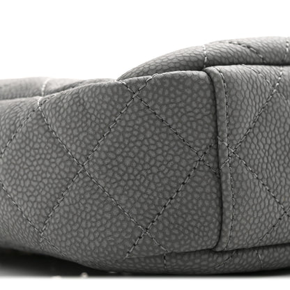 Chanel Iridescent Caviar Flat Quilted Small Coco Tassel Camera Case Grey 9 of 10