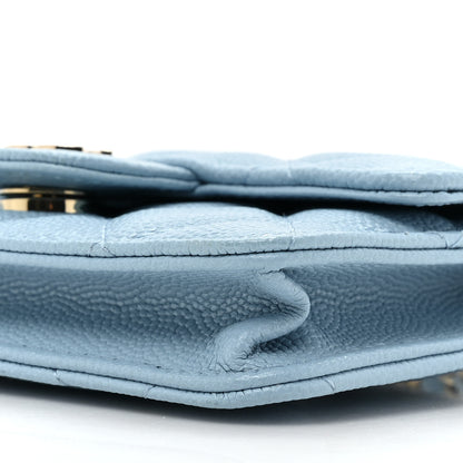 Chanel Caviar Quilted Mini Chain Bag Blue 9 of 11