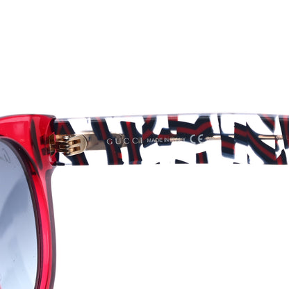 Gucci Acetate Web Round GG3763FS Sunglasses Red 5 of 7