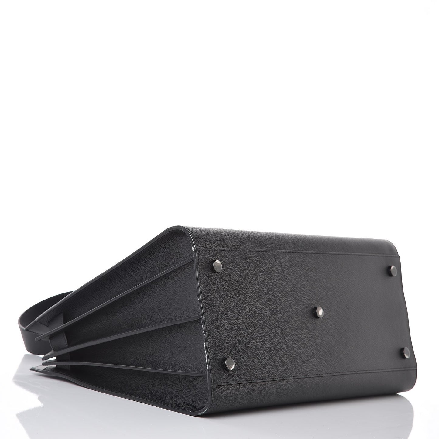 Grained Calfskin Large Sac De Jour Carryall Black