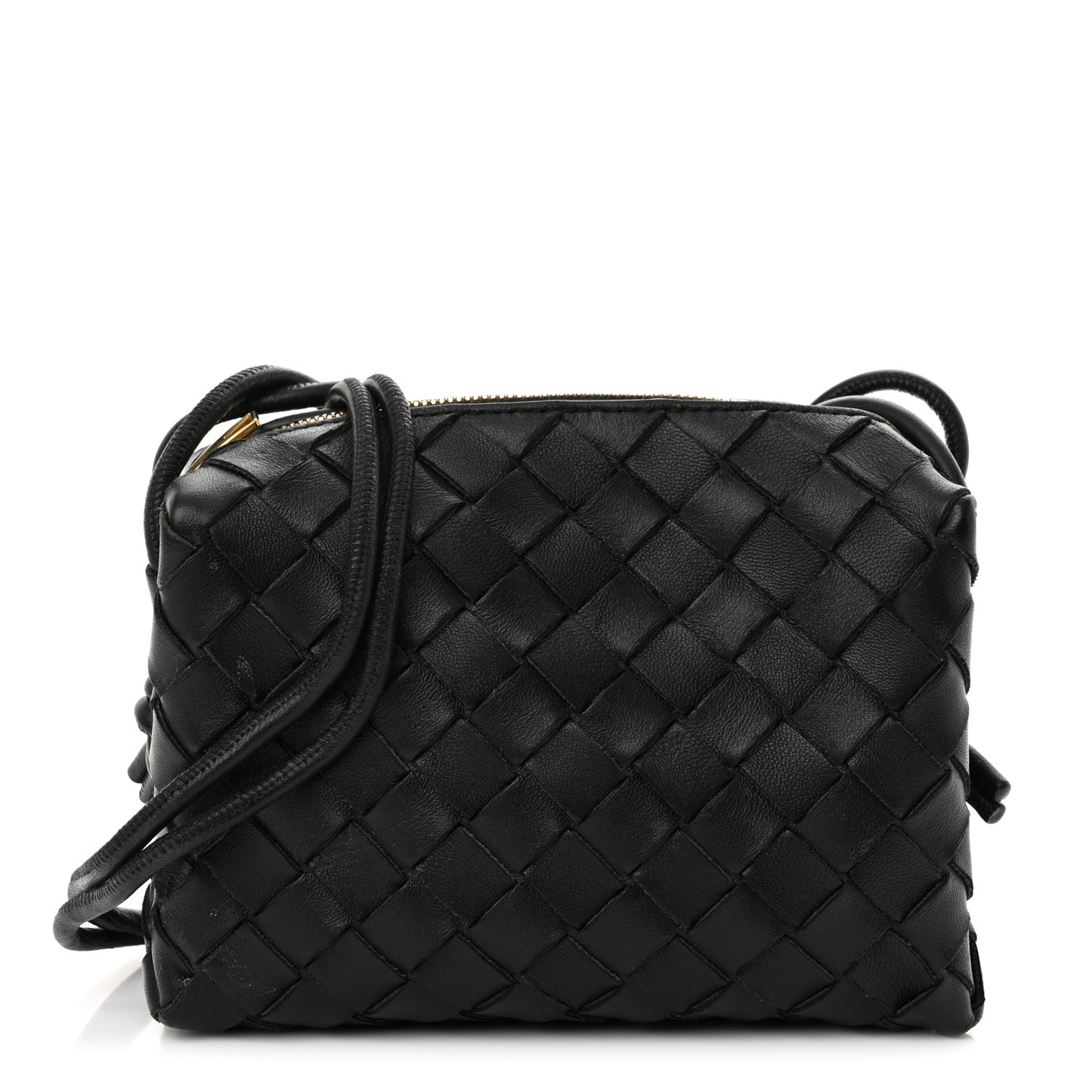 Nappa Intrecciato Mini Loop Camera Bag Black