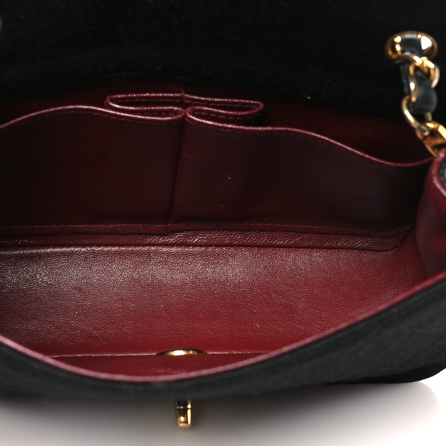 Jersey Calfskin Quilted Mini Single Flap Bag Black