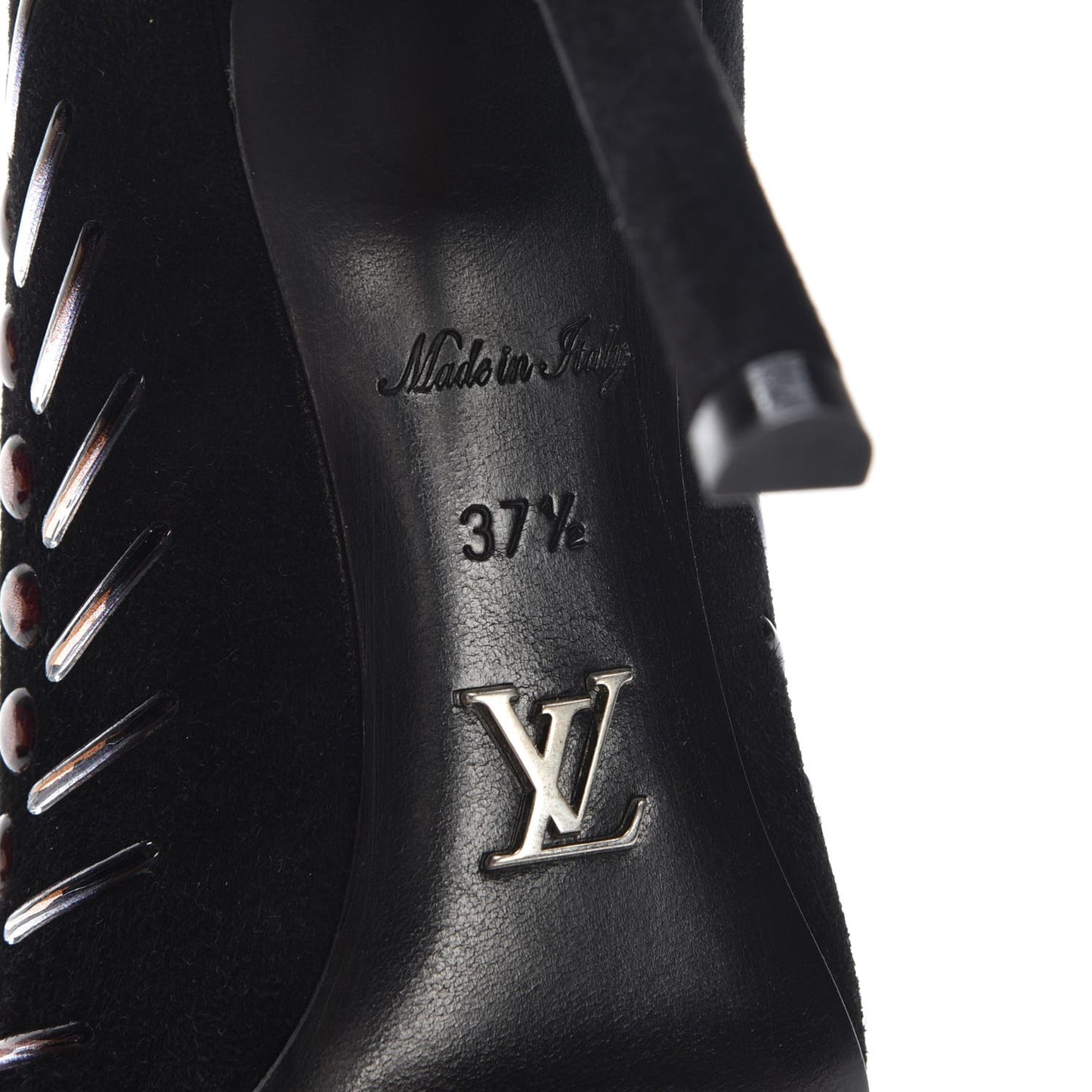 Suede Spikes Pumps 37.5 Black