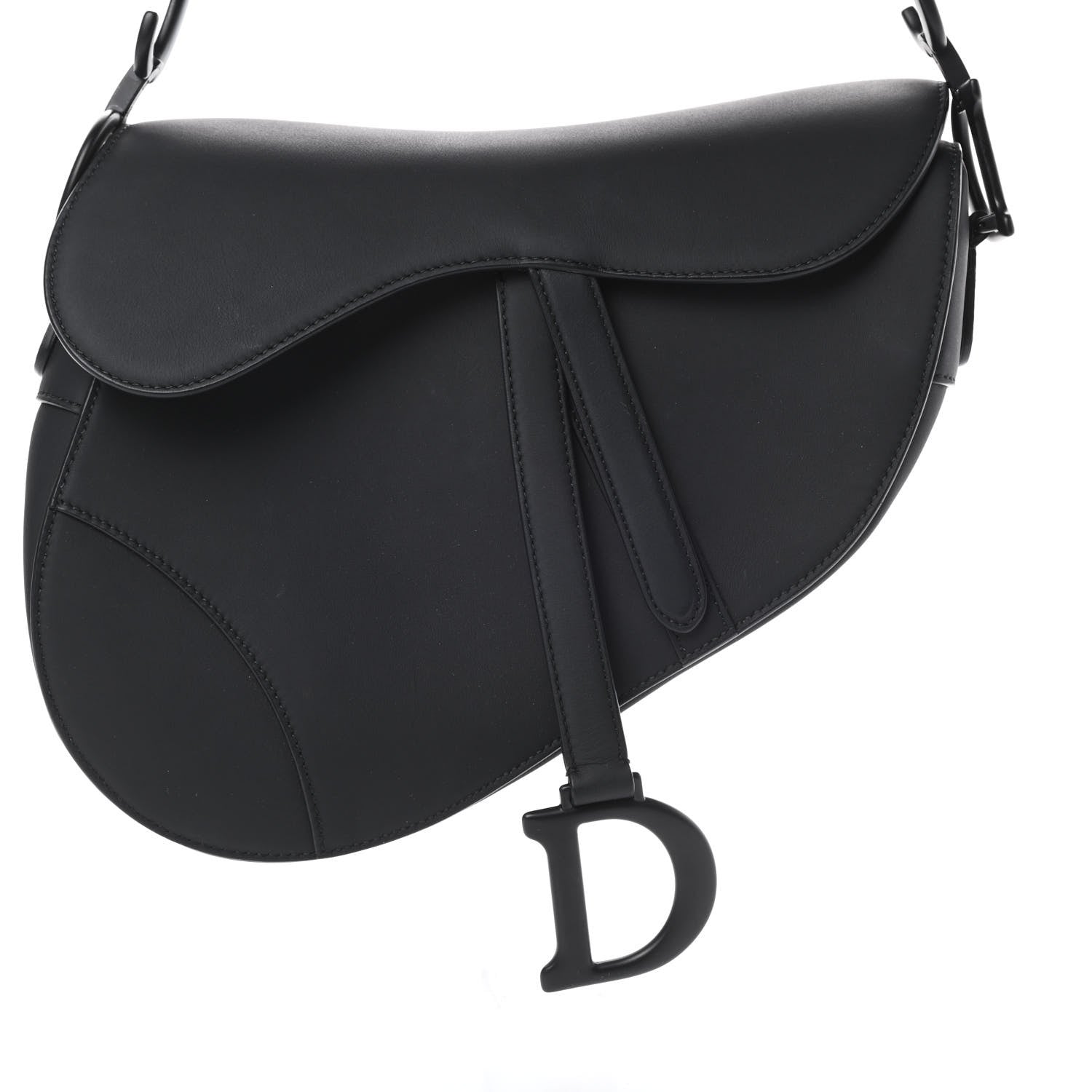 Christian Dior Ultra Matte Calfskin Saddle Bag Black 8 of 12