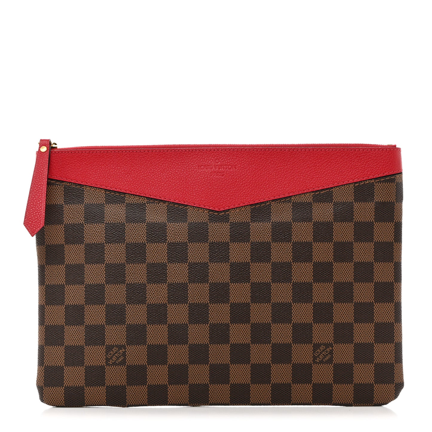 Damier Ebene Daily Pouch Scarlet
