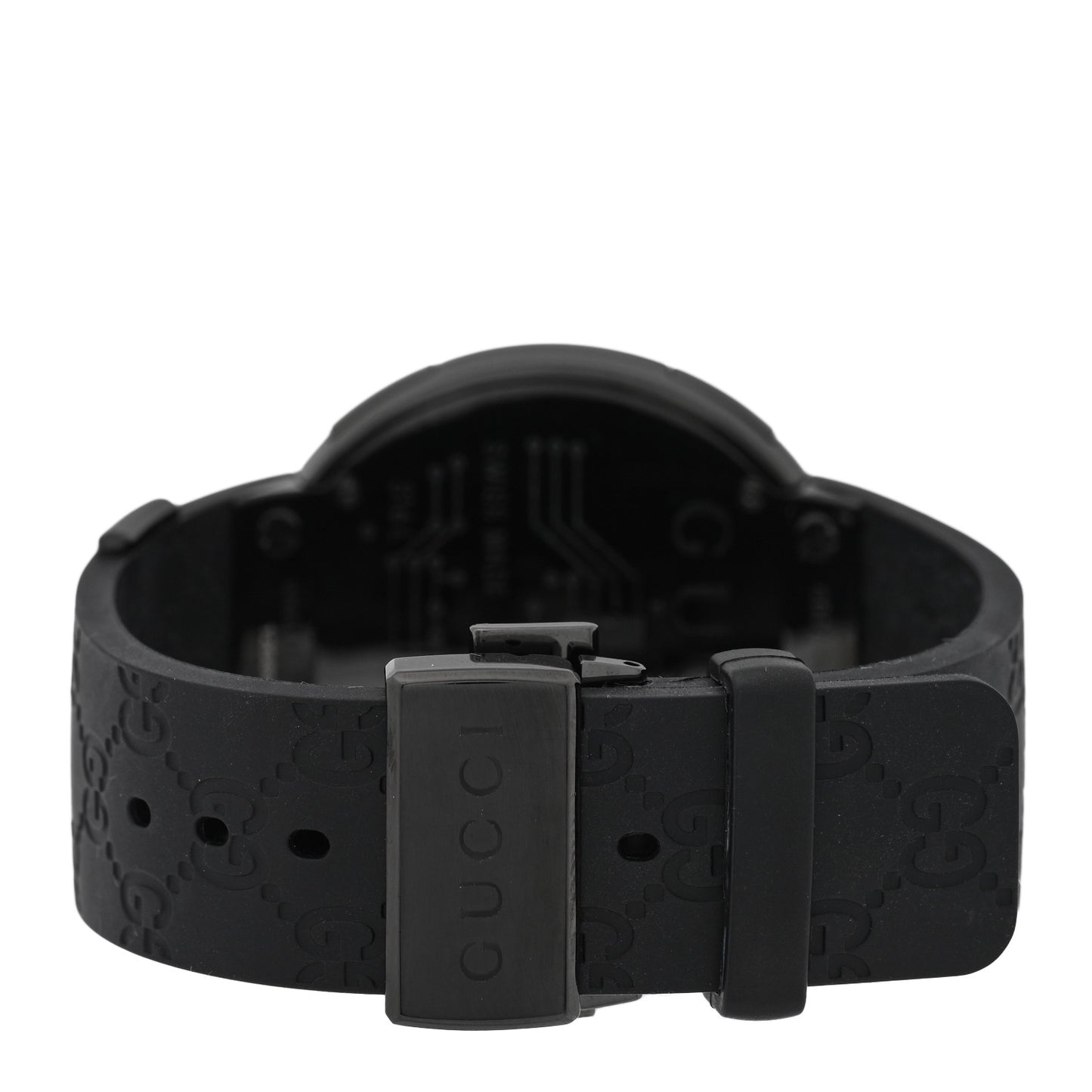 Stainless Steel Rubber 45mm Digital I-Gucci Web Watch Black