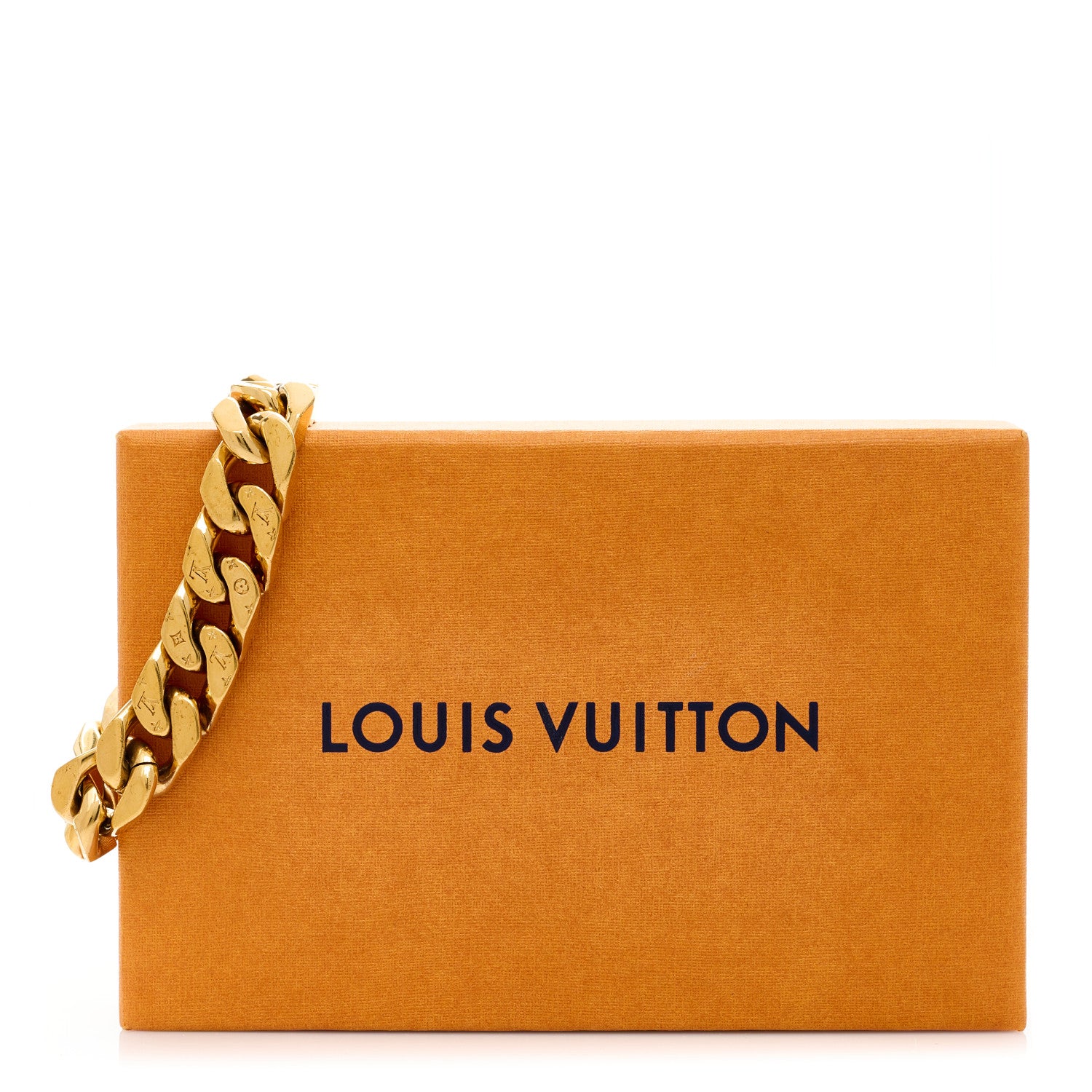 Louis Vuitton Metal Mens Chain Links Bracelet Gold 1433182