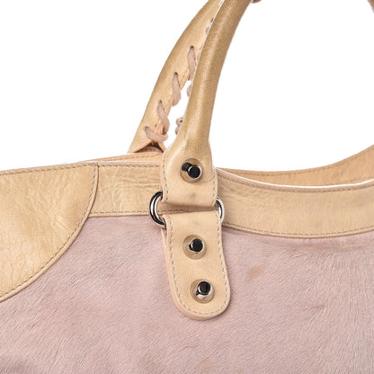 Balenciaga Chevre Pony Hair Classic Silver Hardware City Pale Rose 11 of 18