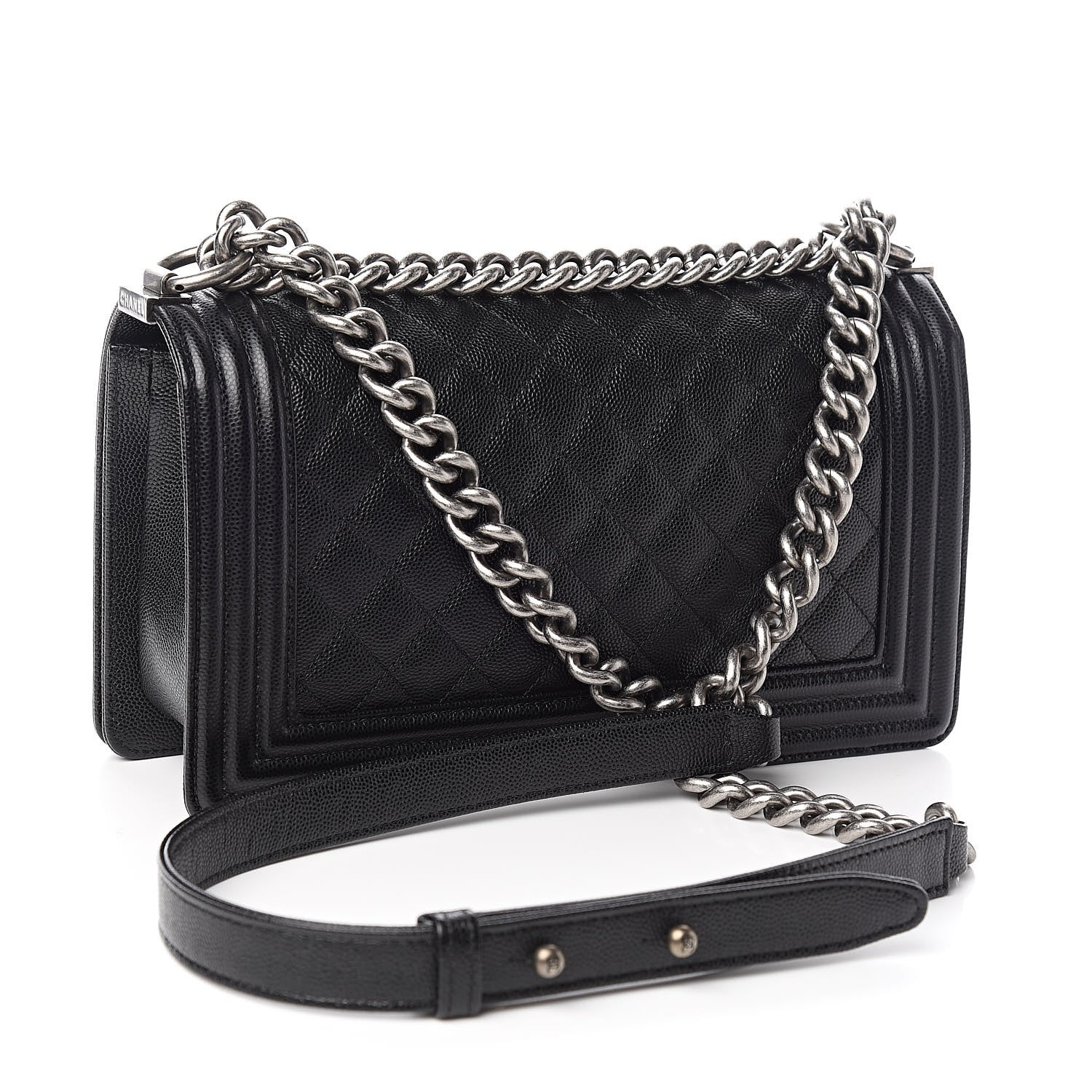 Chanel Caviar Quilted Medium Boy Flap Black 3 of 11