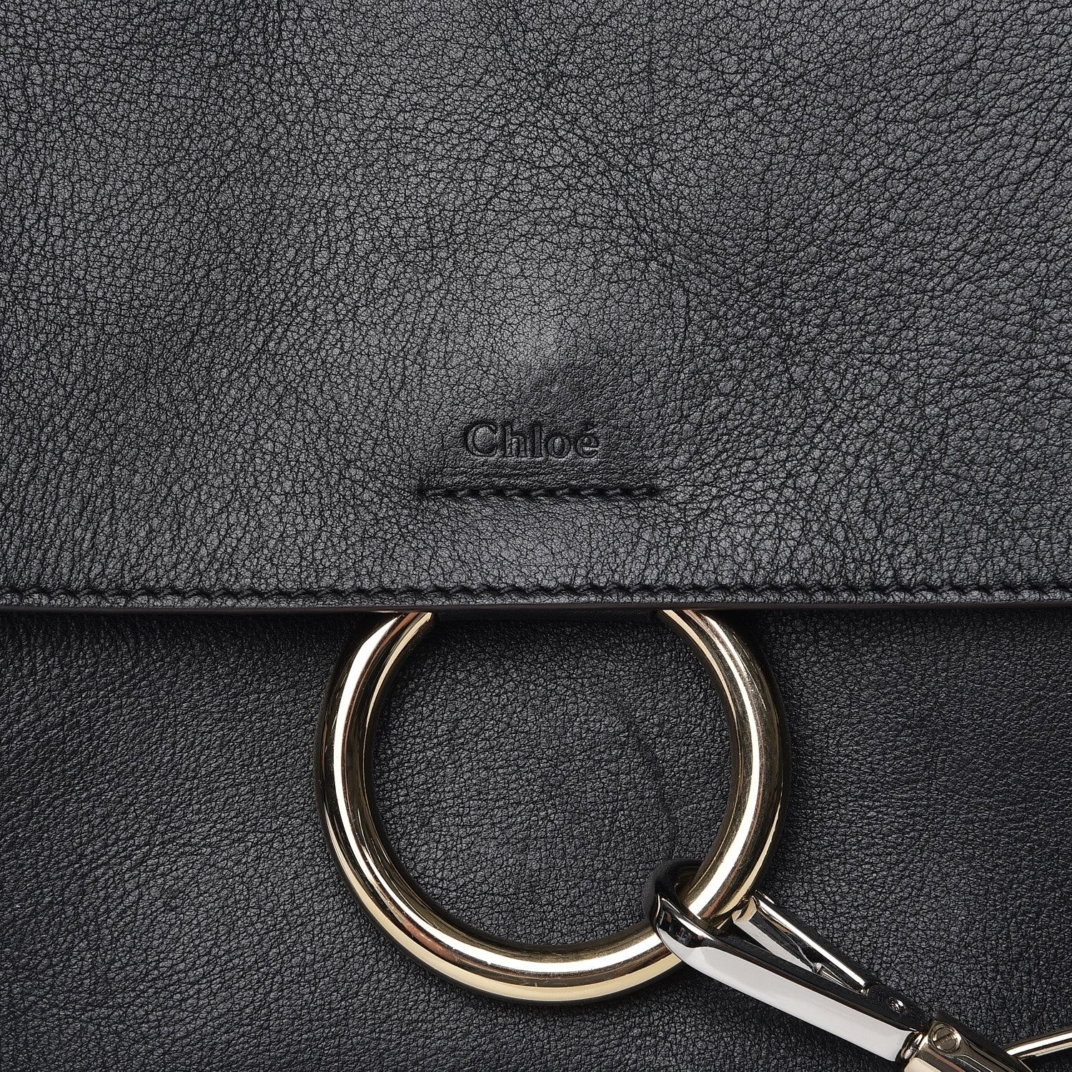 Chloe Calfskin Small Faye Day Shoulder Bag Black 8 of 8