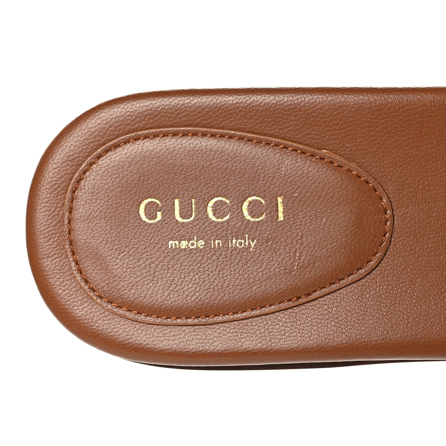 Gucci Canvas Rice Cosmos Softy Calfskin Interlocking G Cut Out Slide Sandals 38 Brown Natural Sundial 8 of 9