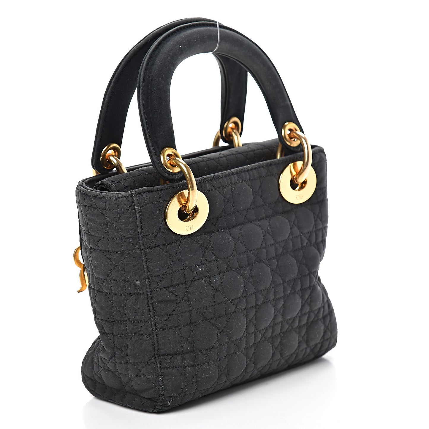 Nylon Cannage Mini Lady Dior Black