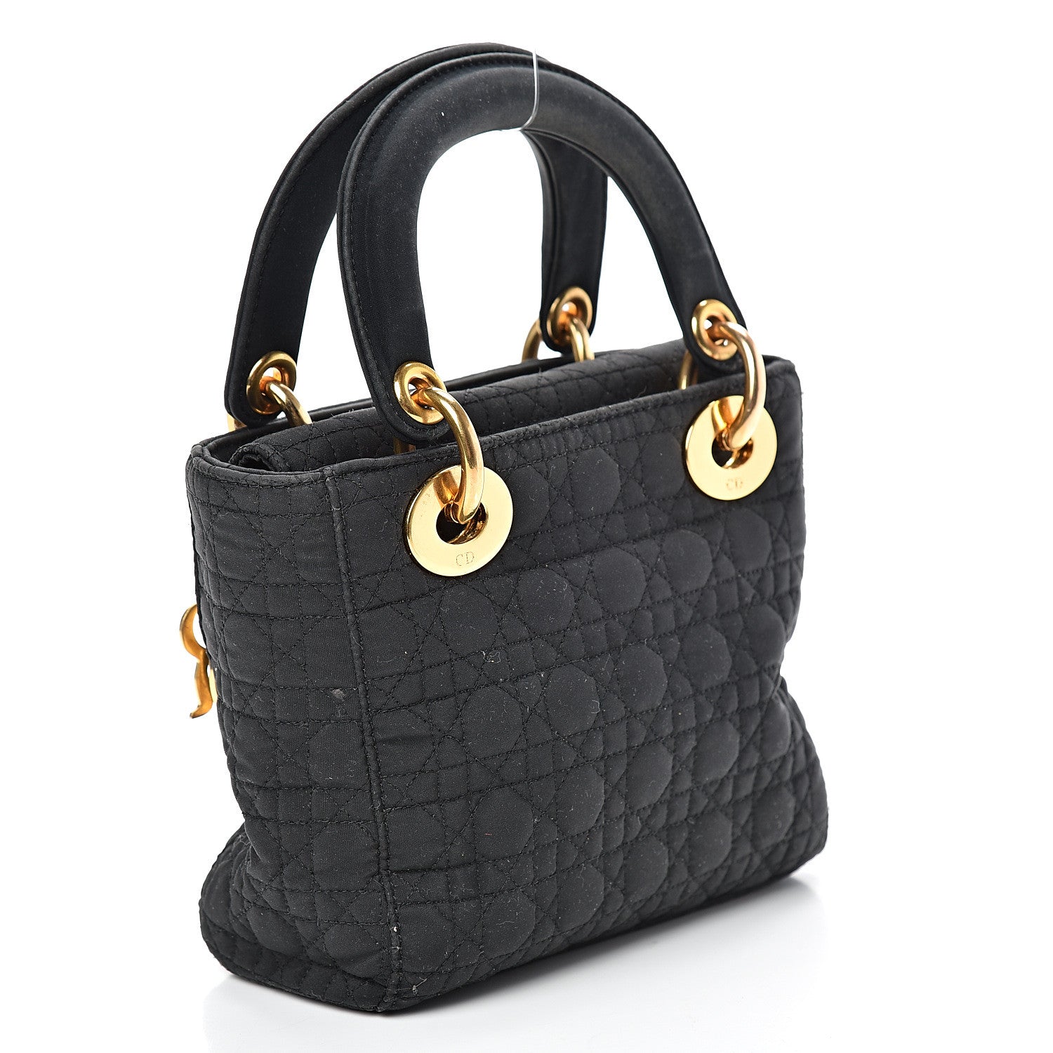Christian Dior Nylon Cannage Mini Lady Dior Black 2 of 15