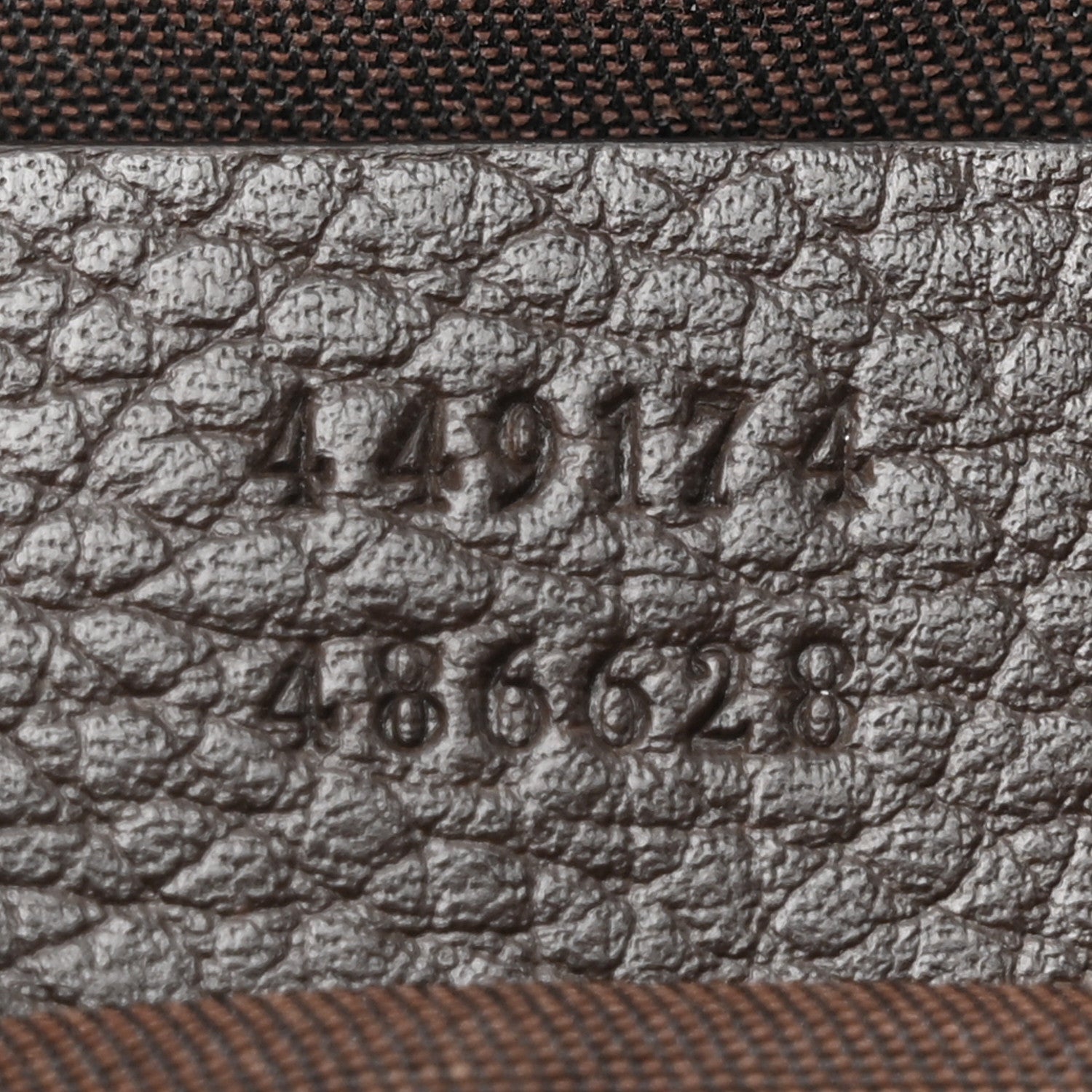 Gucci Monogram Dollar Calfskin Belt Bag Beige Ebony Testa di Moro Marrone Scuro 7 of 12