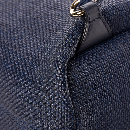 Chanel Woven Straw Medium Deauville Backpack Blue 12 of 14