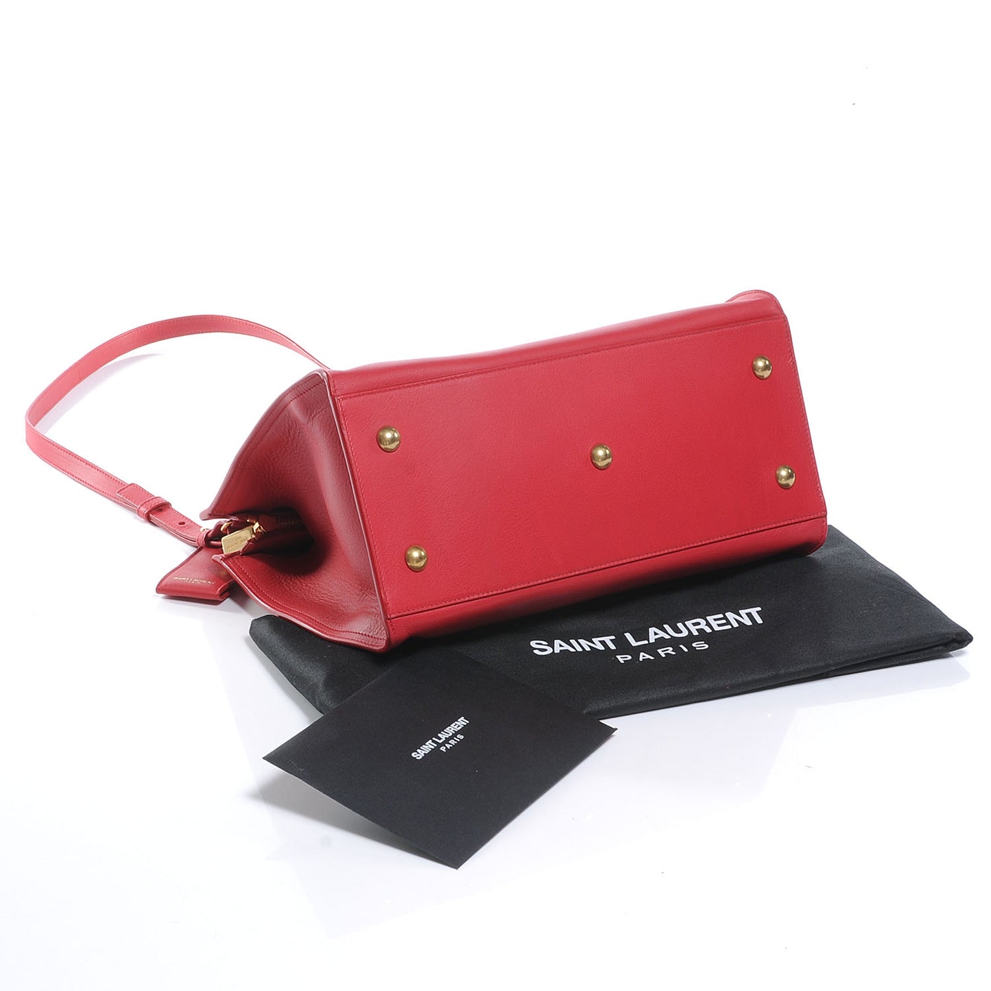 Leather Small Classic Y Cabas Red