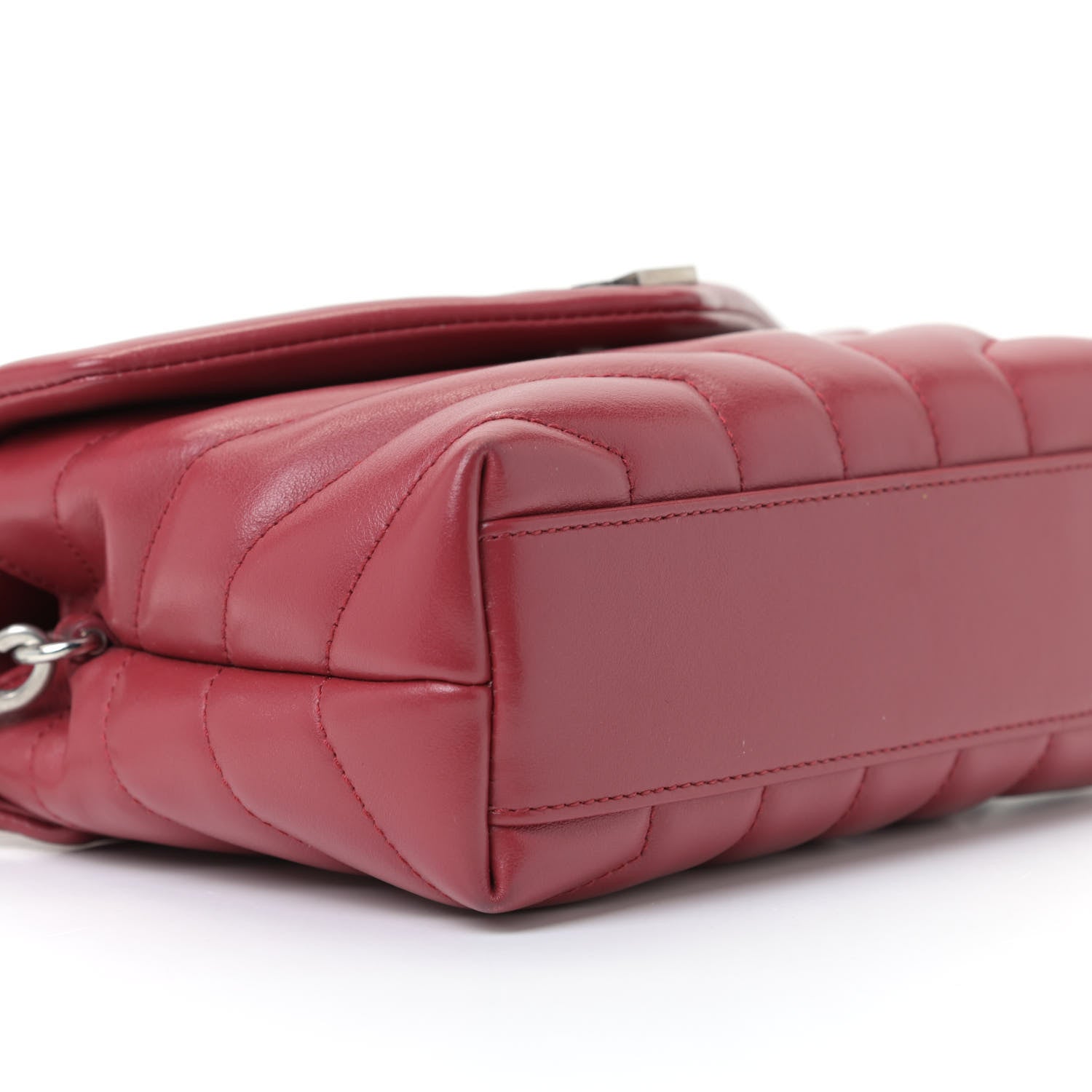Saint Laurent Calfskin Y Quilted Monogram Toy Loulou Crossbody Bag New Lipstick 5 of 11