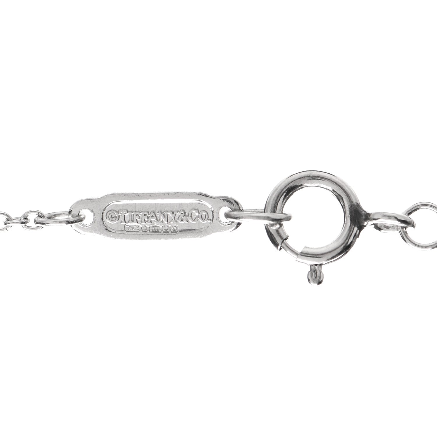 Tiffany Platinum Diamond .41ct Fleur De Lis Key Pendant Necklace 4 of 4