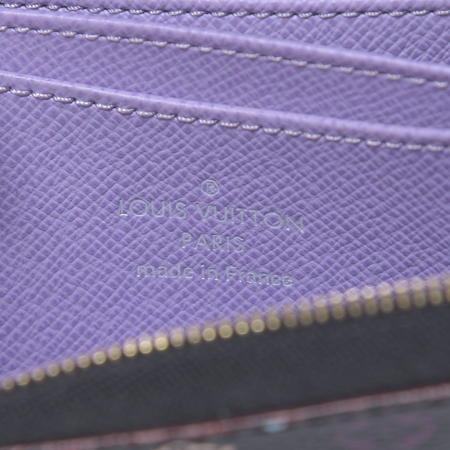Louis Vuitton Monogram Multicolor Zippy Coin Purse Black Violet 6 of 7