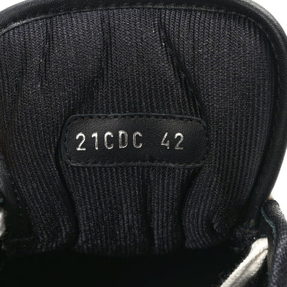 Christian Dior Smooth Calfskin Jacquard Oblique Mens B27 Low Top Sneakers 42 Black Blue 7 of 8