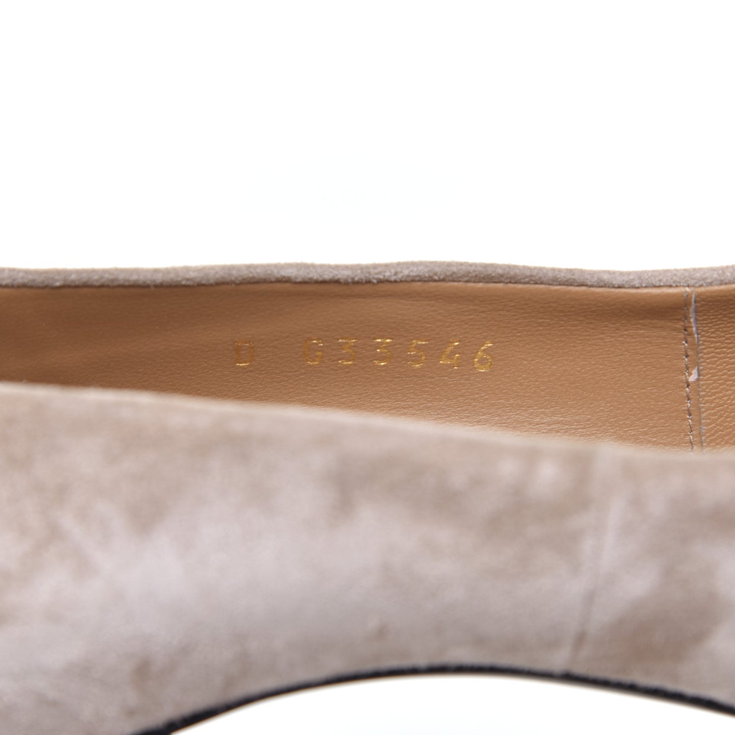 Suede Calfskin CC Pumps 36 Dark Beige