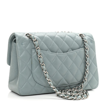 Chanel Caviar Quilted Small Double Flap Light Blue 3 of 11
