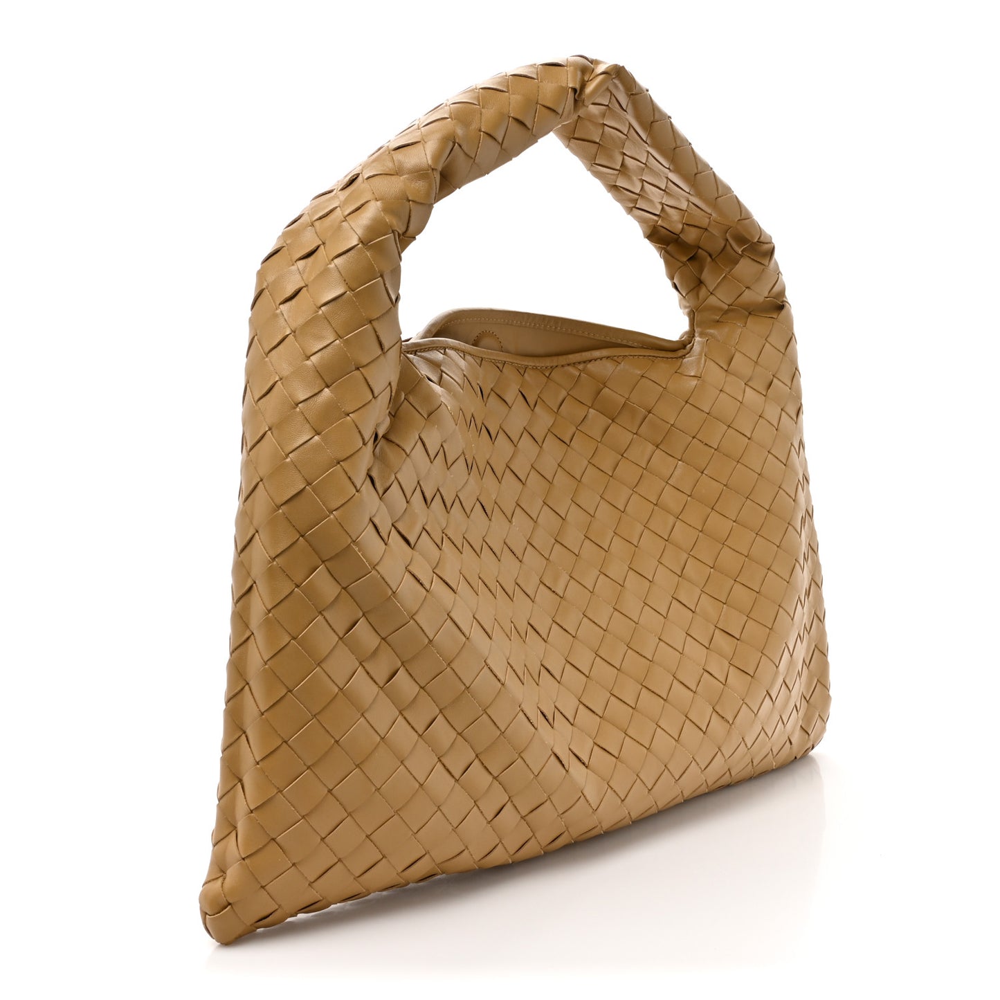 Calfskin Intrecciato Small Hop Dark Praline