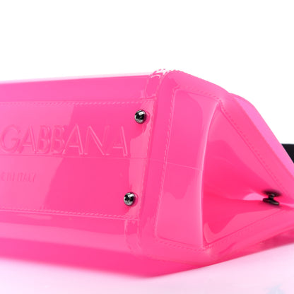 Dolce & Gabbana Rubber Semi Transparent Miss Sicily Satchel Pink 18 of 24