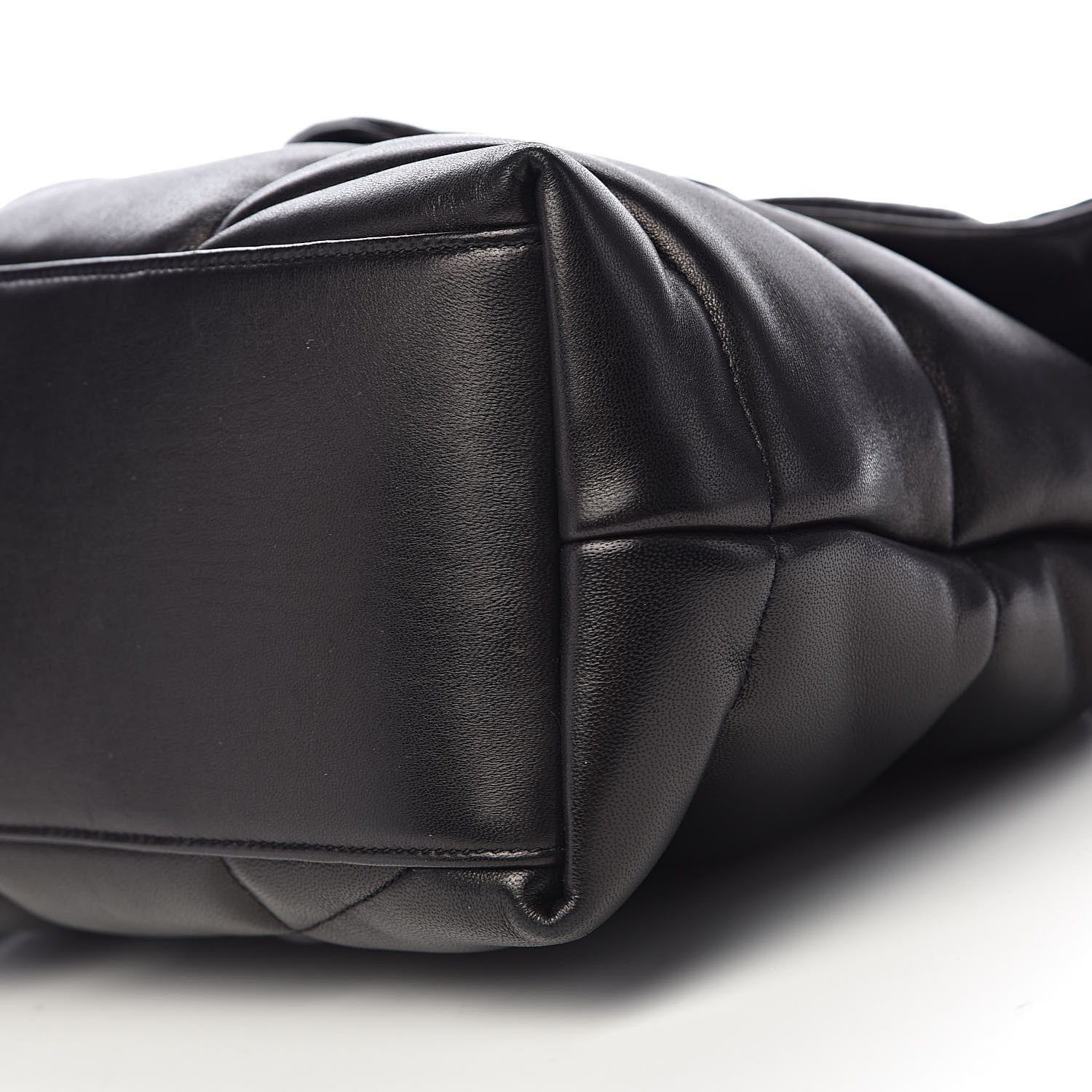 Saint Laurent Lambskin Quilted Medium Loulou Puffer Monogram Chain Satchel Black 9 of 11