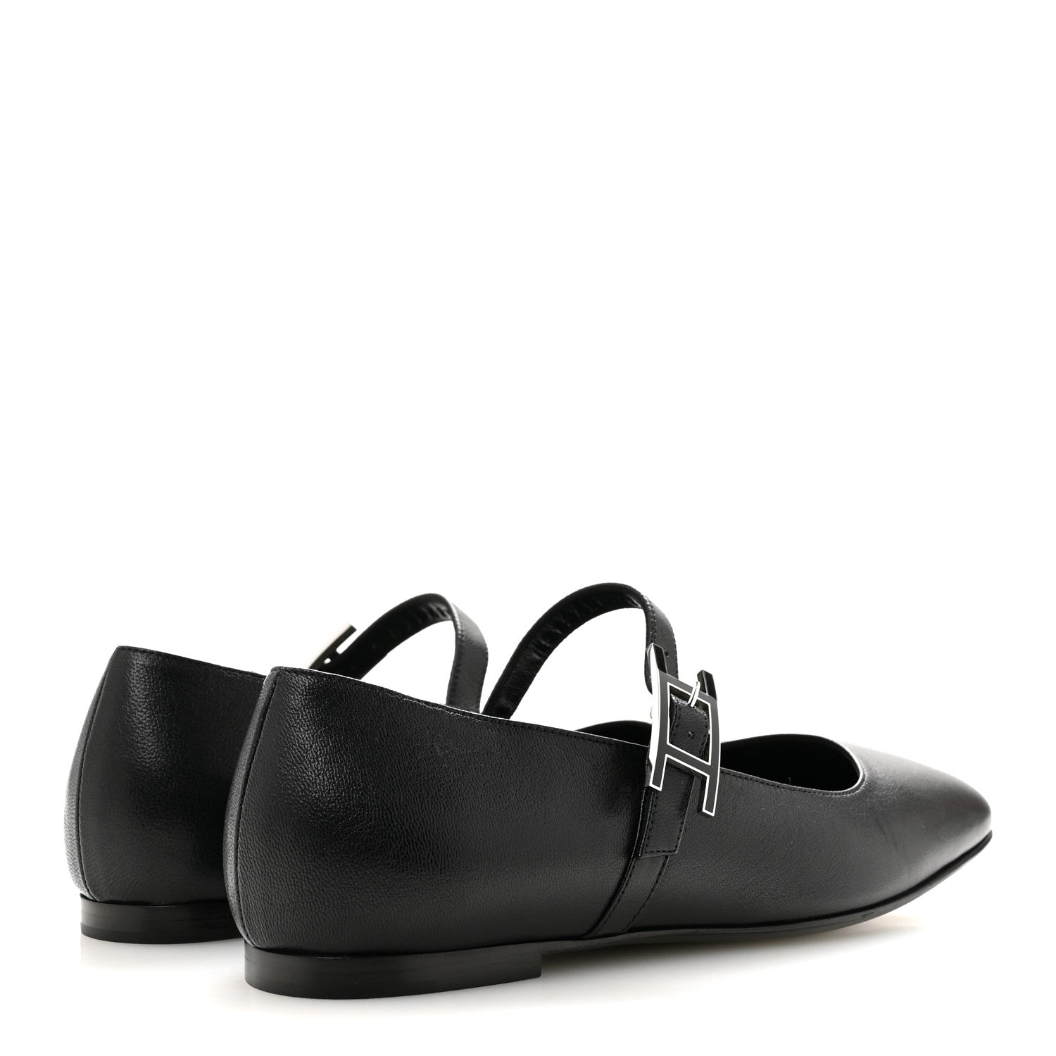 Hermes Goatskin Jane Ballet Flats 35.5 Black 5 of 10