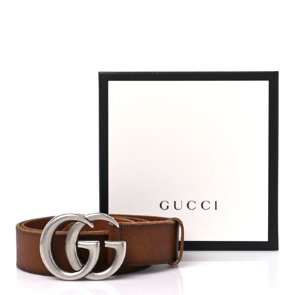 Gucci Cuoio Toscano Nickel Double Double G 40mm Belt 85 34 Cuir 9 of 9