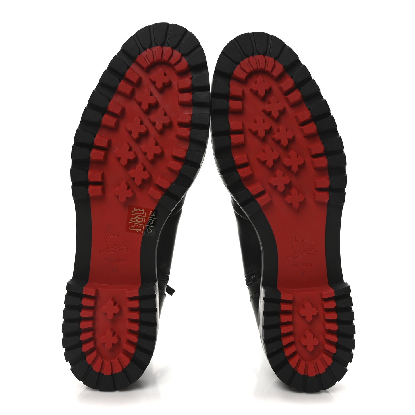 Calfskin Spikes TS Croc Flat Boots 42 Black
