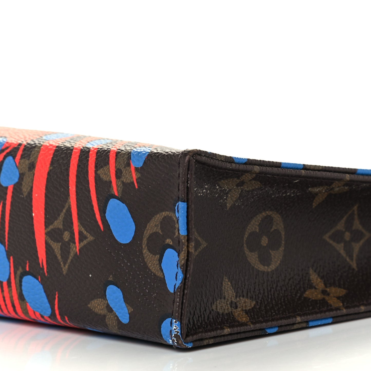 Monogram Jungle Dots Toiletry Pouch 26 Coquelicot Denim