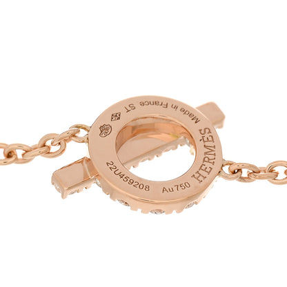 Hermes 18K Rose Gold Diamond Finesse Bracelet ST 3 of 4