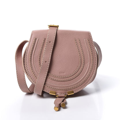 Chloe Grained Calfskin Small Marcie Saddle Bag Anemone Pink 1 of 8