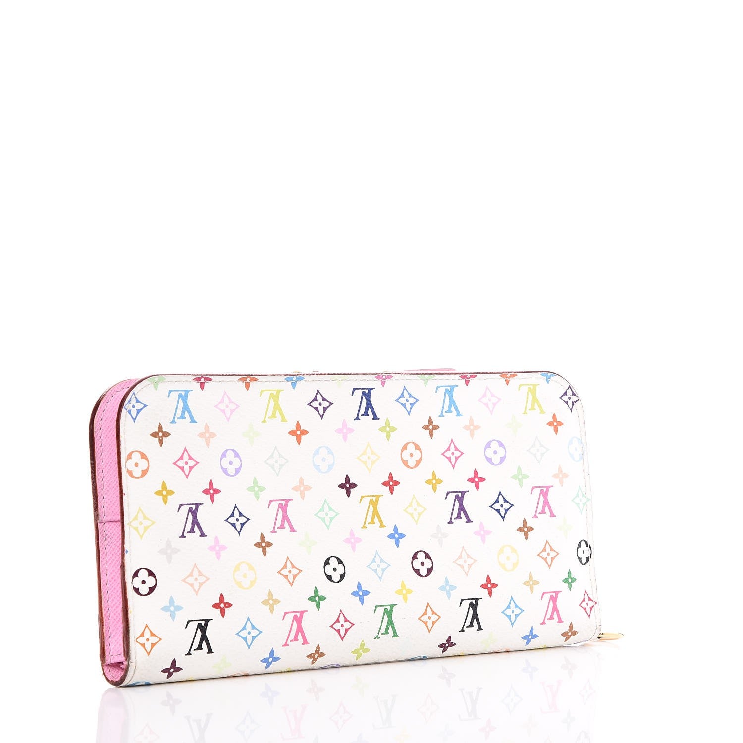 Louis Vuitton Monogram Multicolor Insolite Wallet White Litchi 3 of 9