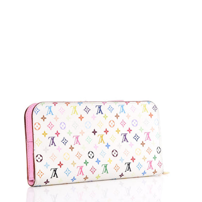 Louis Vuitton Monogram Multicolor Insolite Wallet White Litchi 3 of 9