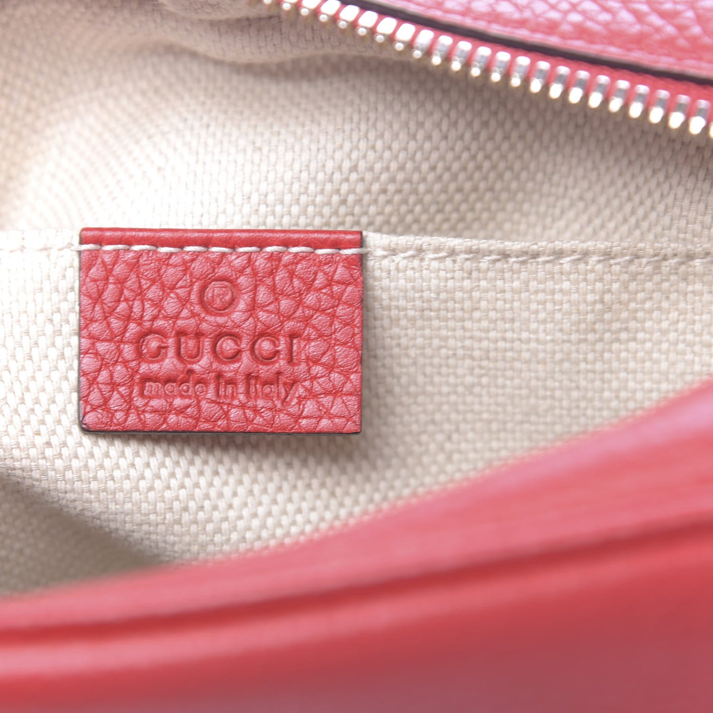 Pebbled Calfskin Small Soho Disco Bag Tabasco Red