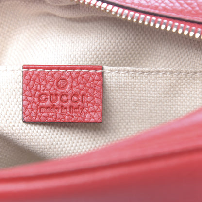 Gucci Pebbled Calfskin Small Soho Disco Bag Tabasco Red 6 of 14