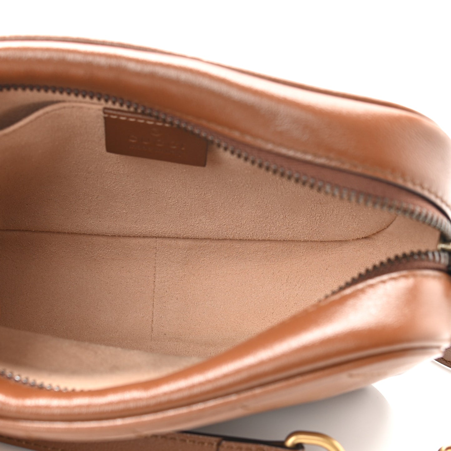 Glazed Calfskin Matelasse Diagonal Mini GG Marmont Chain Shoulder Bag Cuir