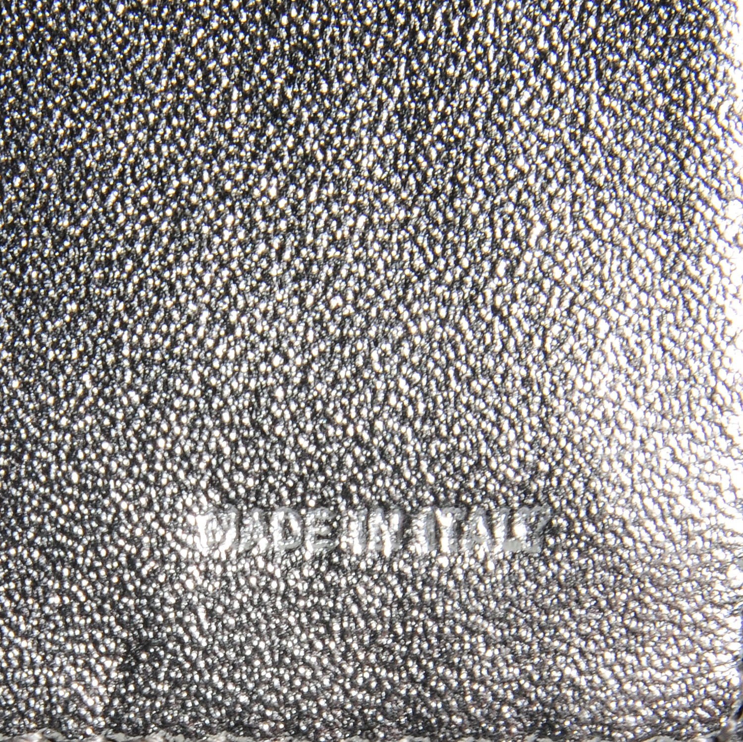 Fendi Metallic Calfskin Wallet On Chain Silver 7 of 8