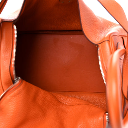 Hermes Taurillon Clemence Lindy 34 Orange 5 of 14