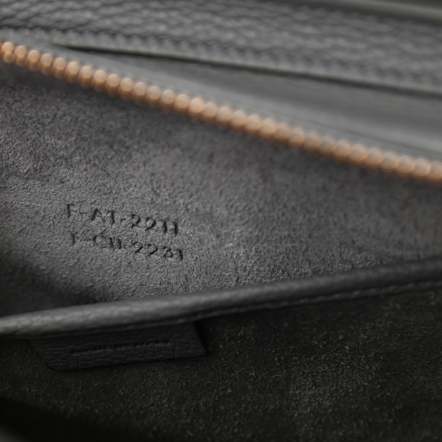 Drummed Calfskin Nano Luggage Kohl