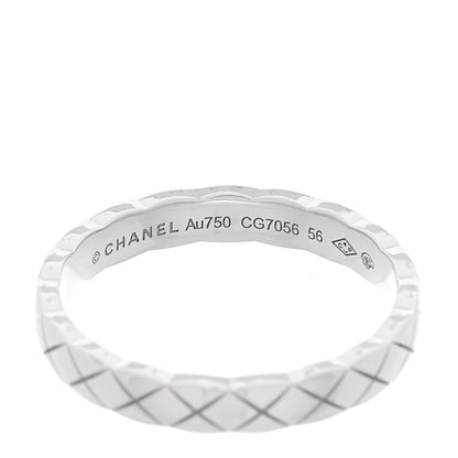 Chanel 18K White Gold Mini Coco Crush Ring 56 7.5 4 of 5