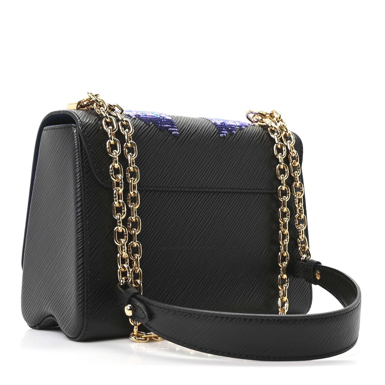 Louis Vuitton Epi Sequin Bird Twist Shoulder Bag MM Black 4 of 10
